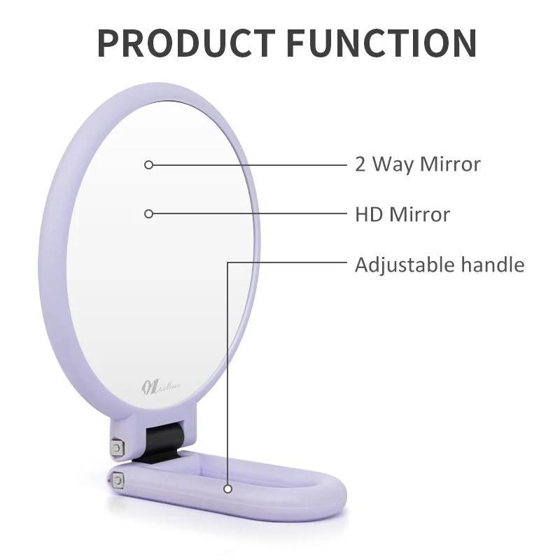 Hand Mirror For Purse Hand-Held Cosmetic Mirror Makeup Vanity Hand Pocket Compact Hand Held Small Mirror For Makeup