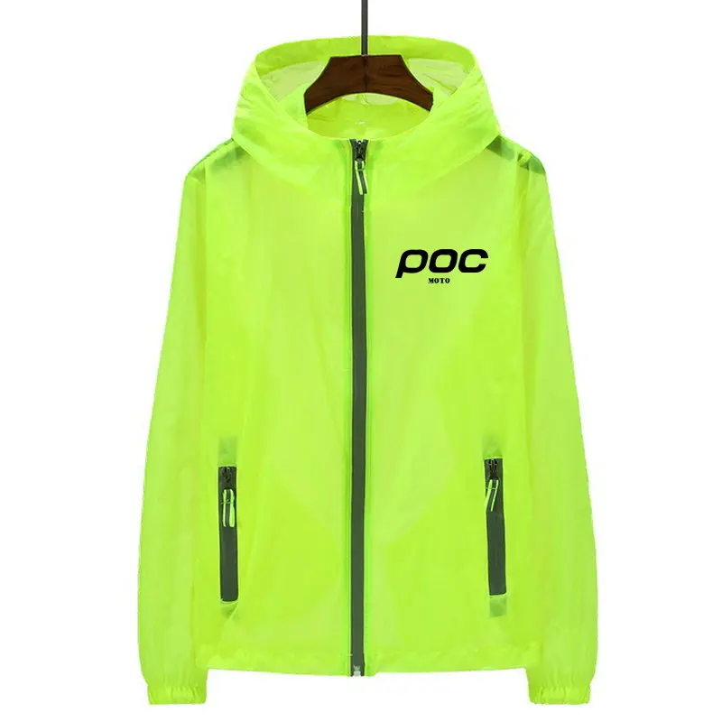 

Men Women Cycling Jacket Summer Reflective MOTO POC Bicycle Riding Clothes Outdoor Sports Coat Anti UV Windbreaker Polyester