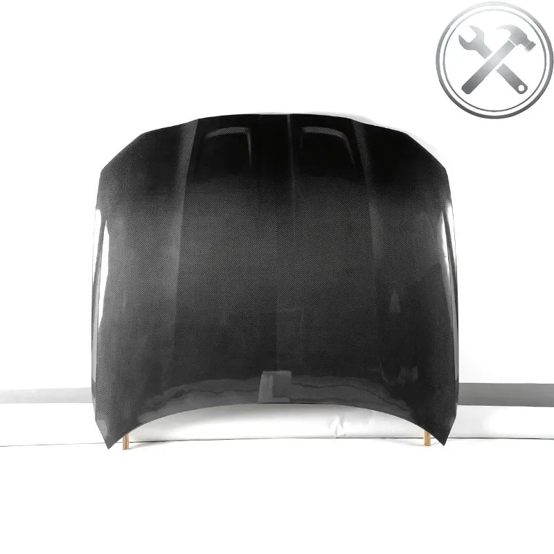 

OEM Style Dry Carbon Fiber Front Engine Hood Vented Hood Bonnet Exterior Engine Cover Replacement Parts