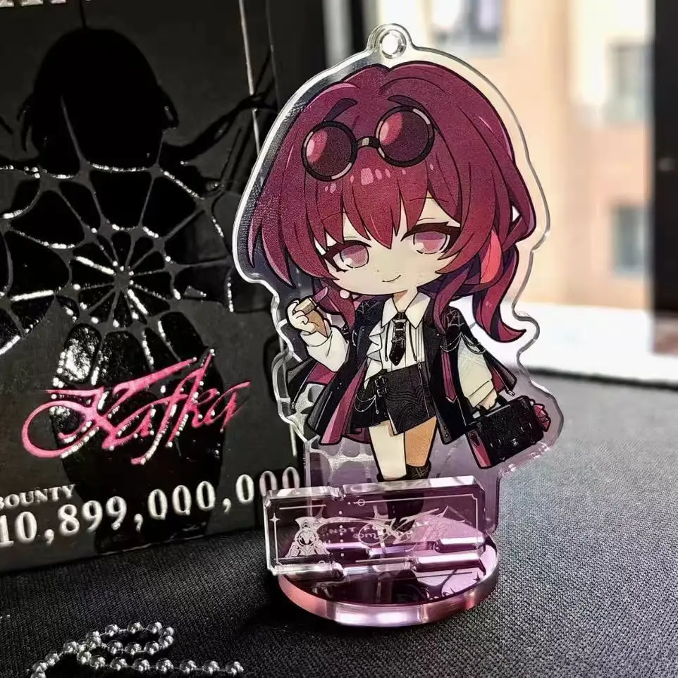Genshin impacto fufu cartão de dupla camada chaveiro ornamentos pingente dos desenhos animados chaveiro atacado periférico presente de natal