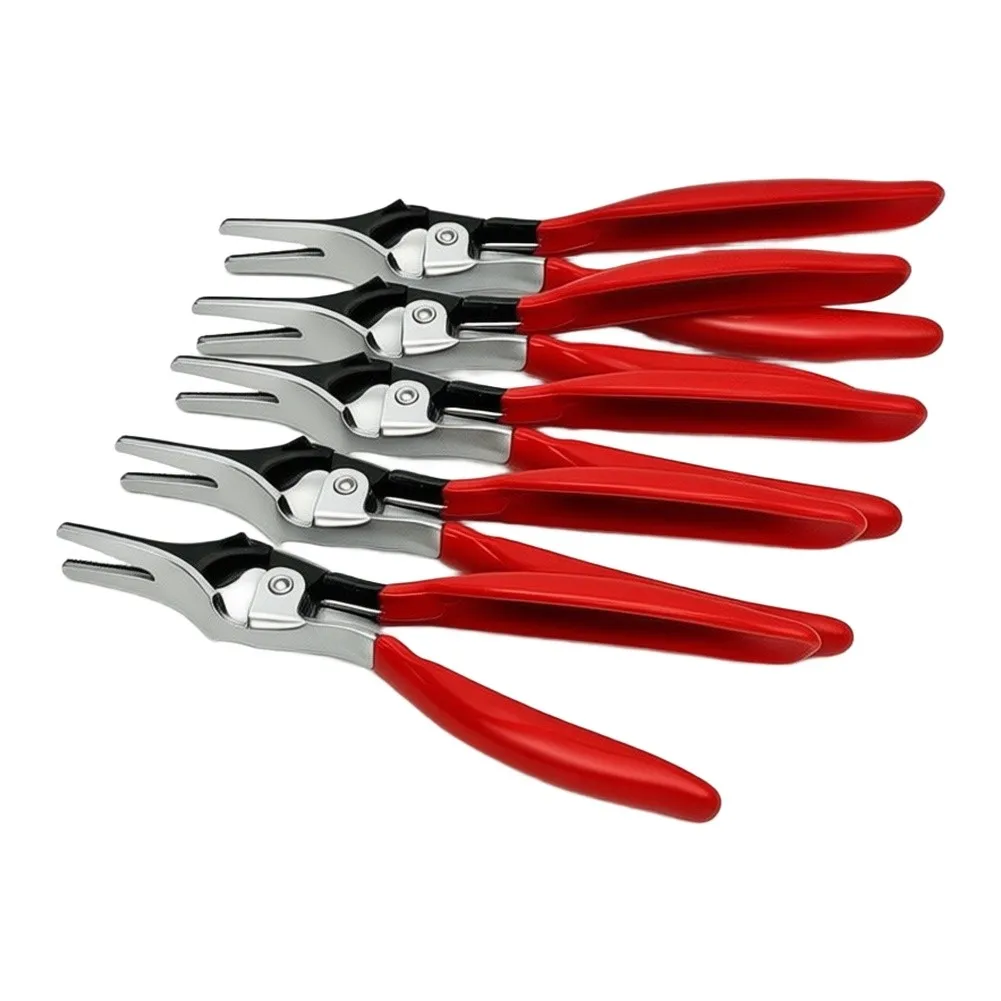 Hose Removal Pliers 5 Pieces for Automotive Fuel and Vacuum Lines Engine Bay Access Tool for non Scratch Jaw Carbon Steel Build