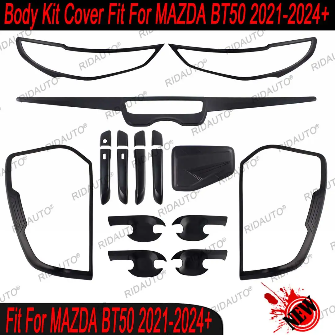 Exterior Body Cover Kit Decoration Garnish Trims Protection For Mazda BT50 2021 2022 2023 2024 Accessories Tuning Light Cover