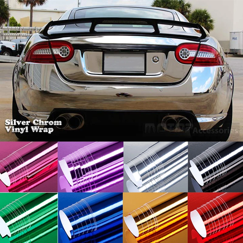 150cm Chrome Mirror Wrap Vinyl Covering Film Sticker Decal Roll Sheet with Air Bubble Free 60\