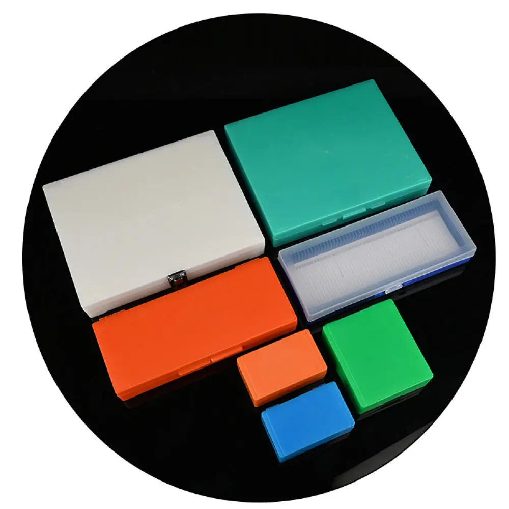 Microscope Slide Storage Box Pathology Sample Holder Laboratory Organizer Container Secure Buckle Case For Research Slides