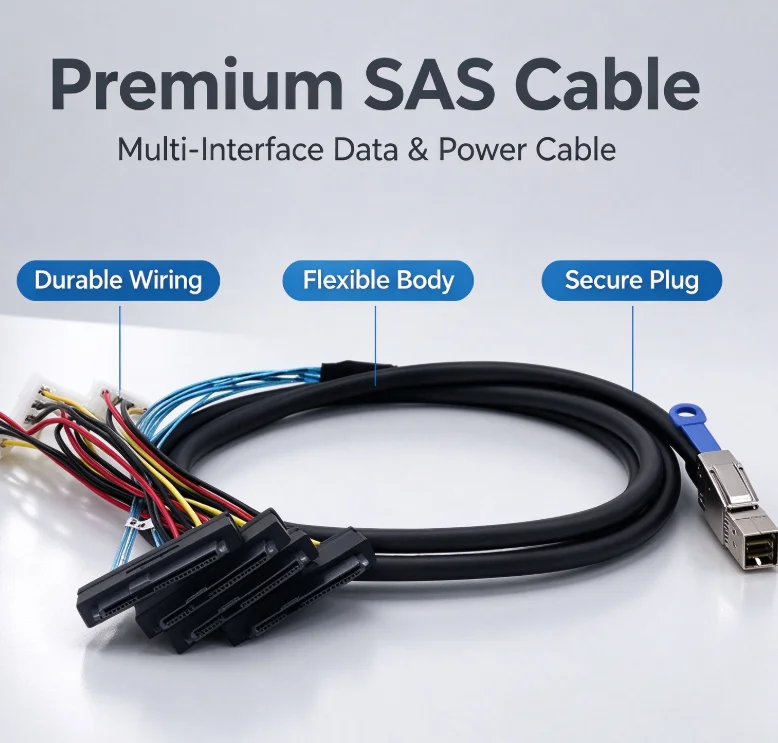 1m 2m For SFF-8644 To SFF-8482 Cable for Server SwitchComputer G0502 External Hard Disk Cable Mini SAS Cable Accessories