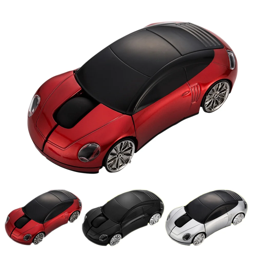 

2.4ghz 1600 Dpi Wireless Optical Mouse Mini Portable USB Gaming Mouse for Pc Laptop Car Shape Design Red Wireless Mice