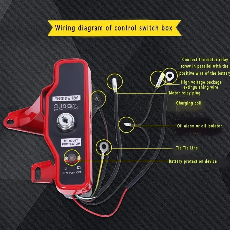 Electric Start Complete Set Kits for 168F 170F GX160 GX200 Petrol Generator 2KW 3KW Housing Starter Motor Flywheel view 3