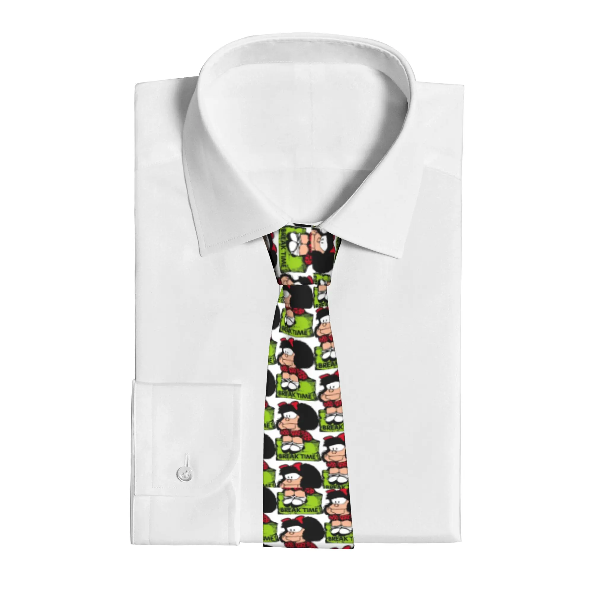 Mafaldas Break Time Sitting Relaxing Neckties 8 cm  Neck Ties Slim Wide Shirt Accessories Gravatas Wedding Business