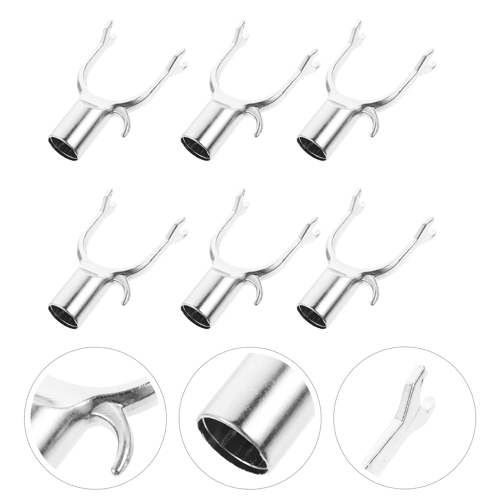 6 Pcs Orchard Fruit Tree Support Fork Plant Compression Bracket Gardening Plants Brace Branches Supports Tool Metal Silver