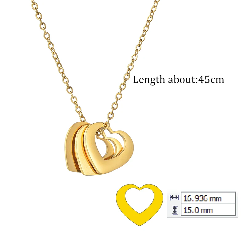 Kissmoon Personalized Mulitpe Hearts Pendant Custom Engrave Family Members Couples Kids Name Necklace Christmas Jewelry Gift