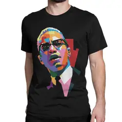 Black Rights African Malcolm X T-Shirts for Men Vintage Cotton Tee Shirt Short Sleeve T Shirts 4XL 5XL 6XL Clothing