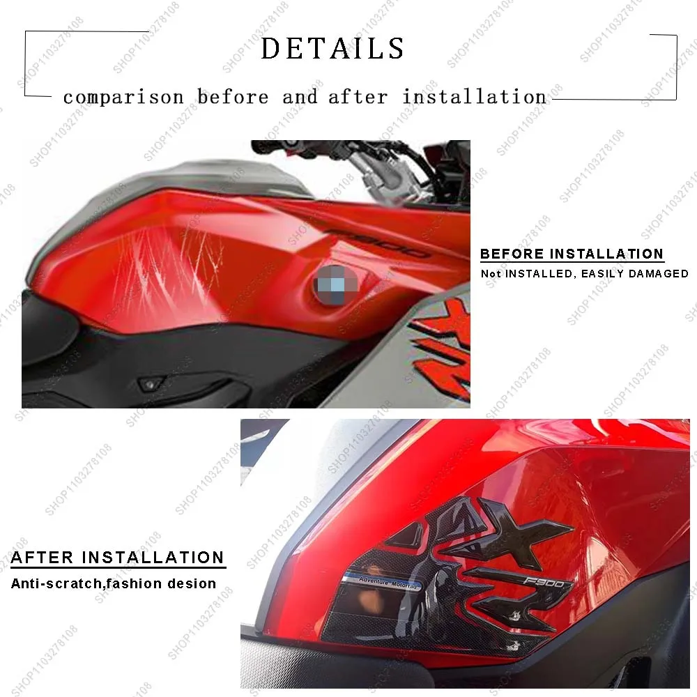 F900XR Sticker Motorfiets Accessoires 3D Epoxyhars Sticker kit Voor BMW F900 XR brandstoftank Pad Sticker