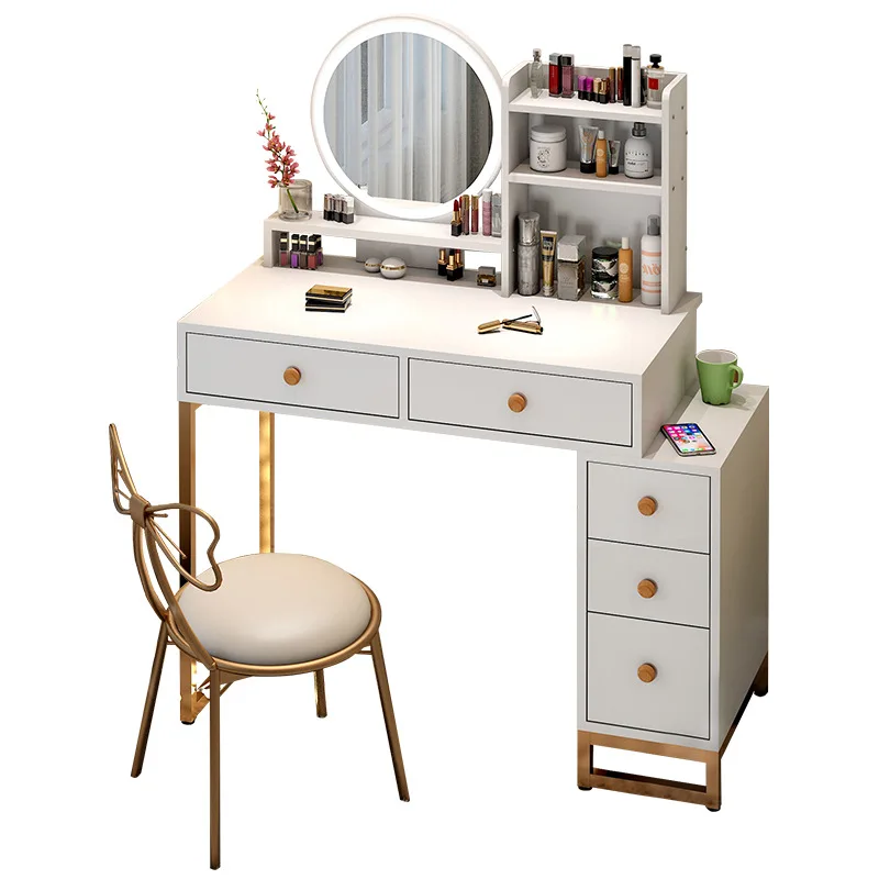 Bedroom Furniture LED Light Luxury Dressing Table Bedroom Simple Storage Cabinet One Small Net Red Ins Wind Dressing Table