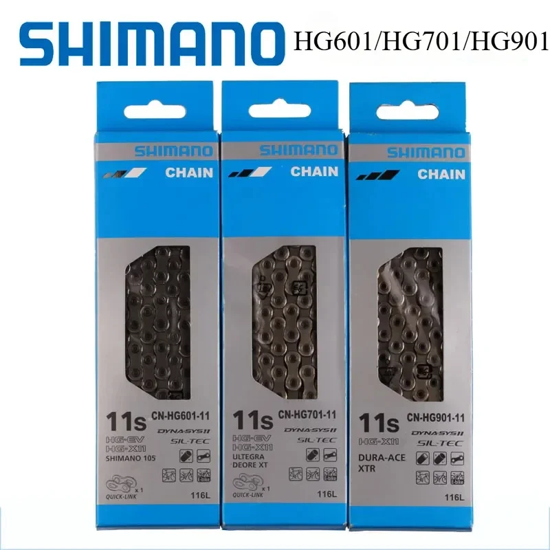 SHIMANO 11 Speed Bicycle Chain Deore HG601 HG701  HG901 11V MTB Chain 116 Links Road Mountain Bike Chains original