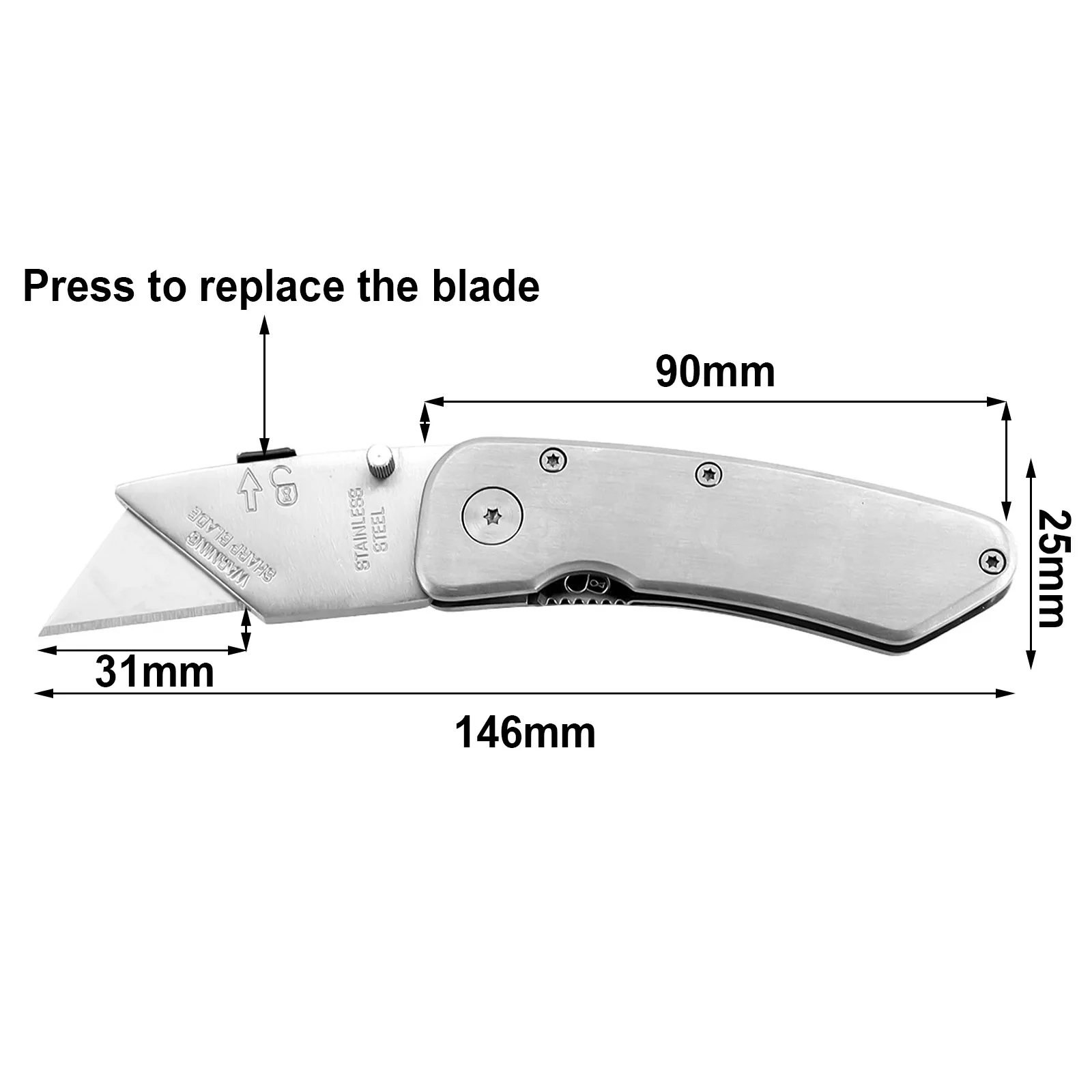 Board Plastic Paper Cutting Tool Stainless Steel Art Cutting DIY Hand Tool Utility Sword Folding-Sword Cut Carpet Sword