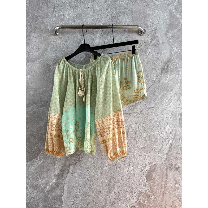 

2025 Green Tops Short Sping Suits Sets