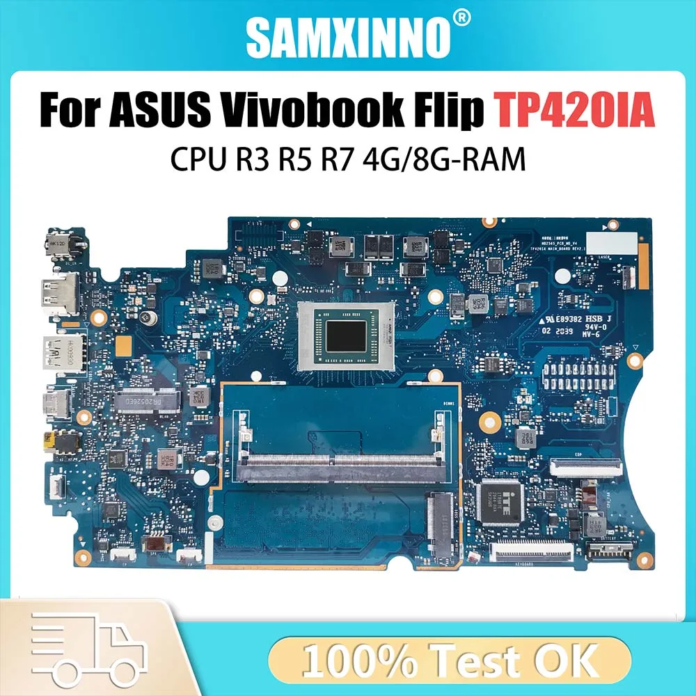 TP420IA Notebook Mainboard For ASUS Vivobook Flip TP420I Laptop Motherboard With CPU R3 R5 R7 4G/8G-RAM NB2565-PCB-MB-V4