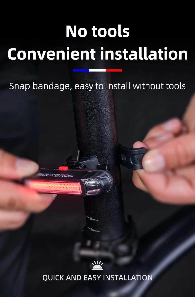 Compact rear bike light