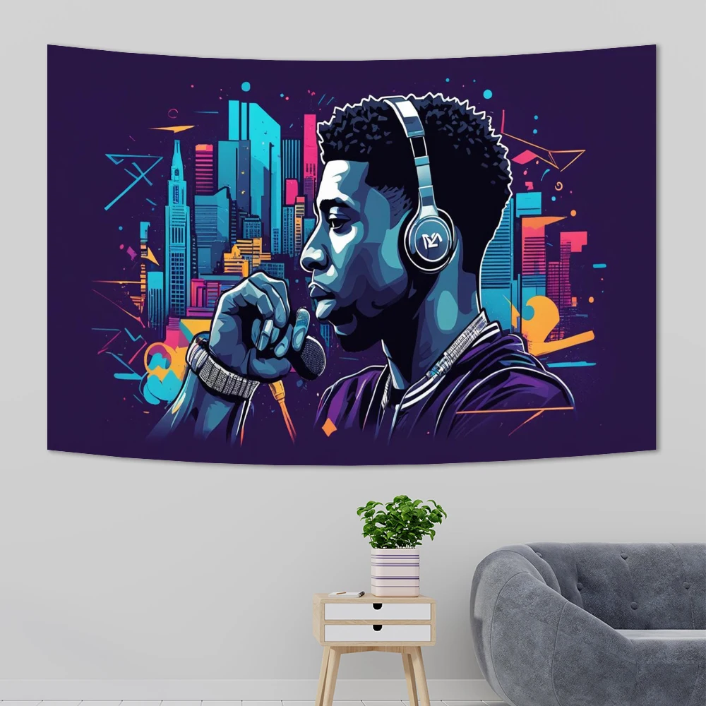 Singer Youngboy Tapestry Aesthetic Room Decoration Hip Pop Young Boy Art Retro Dorm Tapestries Wall Hanging Background Cloths