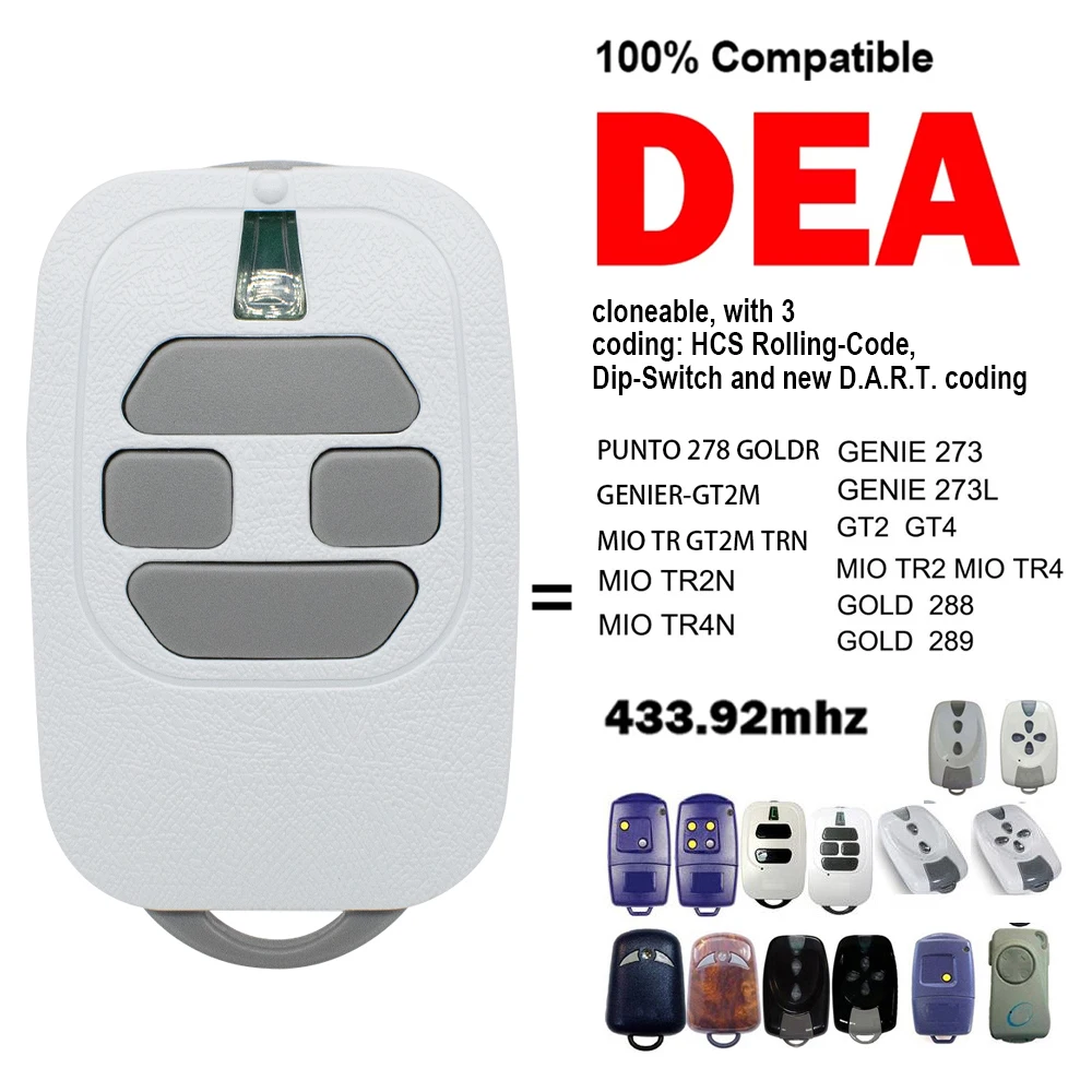 รีโมทคอนโทรลประตูโรงรถ Clone DEA GTI2M GTI4M 433MHz สำหรับเปิดประตู