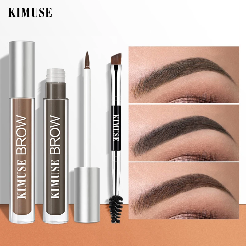 Eyebrow Gel Cream Pencil Brow Henna Tattoo Waterproof Eyebrow Pencil with Brush Smudge-proof Cosmetic Eyebrow Enhancer