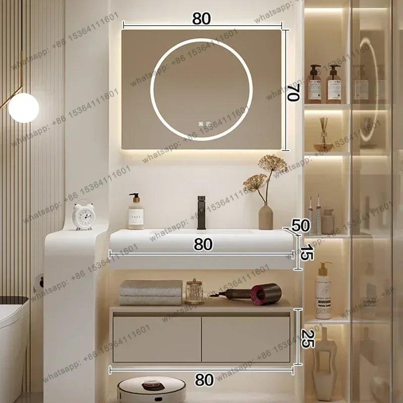 YJ Lazy Jewelry Bathroom Cabinet Space Saving Shelves Modern Storage Vanity Makeup Cabinet Magazine Lazy Creative Home Furniture