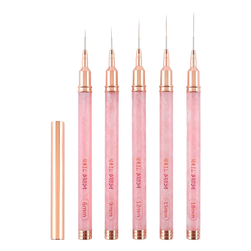 

Pink Nail Liner Brushes Gel Nail Art Brush Nail Polish Painting Brush Nail Art Design Brush Pen
