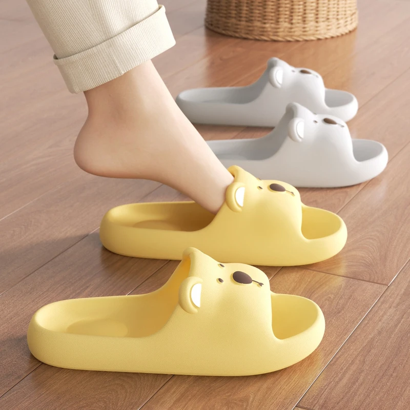 Unisex EVA Bear Cartoon Home Slippers Soft Comfort Cozy Indoor House Shoes Lightweight Non Slip Slippers for Adult Men Women view 2
