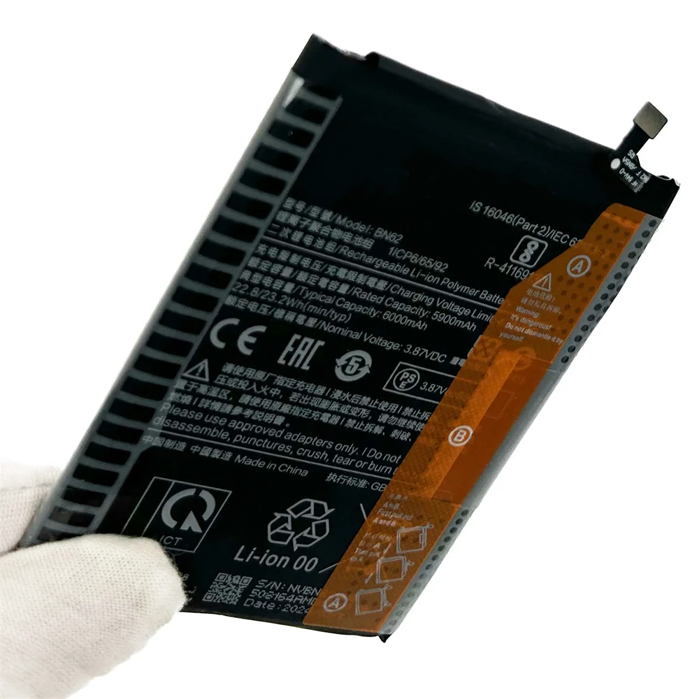 Genuine 6000mAh BN62 Battery For Xiaomi POCO M3 Redmi Note 9 Redmi