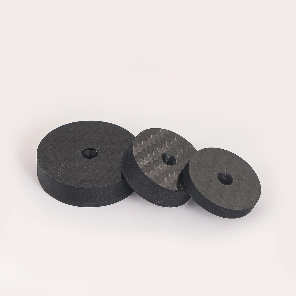 4K Carbon Fiber Audio Equipment Isolation Feet Spikes Anti Vibration Shock Absorbing Pads Discs for Amplifier Turntable Speaker