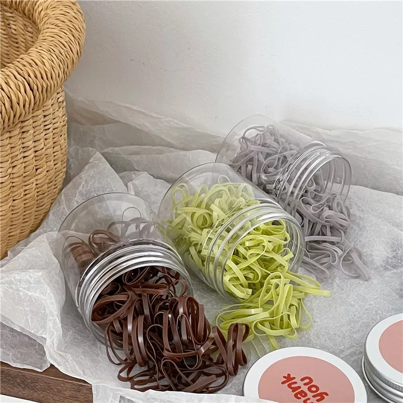 180pcs/box Thick Silicone Rubber Bands for Baby Girls Transparent Hair Bands Kids Small Black Hair Ropes Children Hairbands New