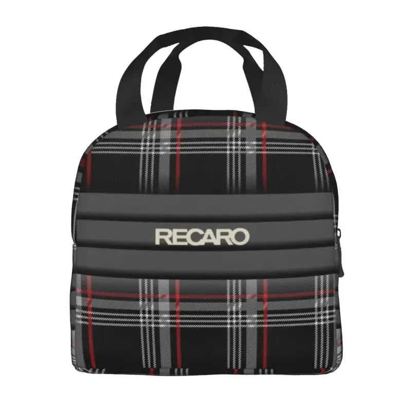 Recaros Logo Resuable Lunch Box for Women Multifunction Cooler Thermal Food Insulated Lunch Bag School Children Student