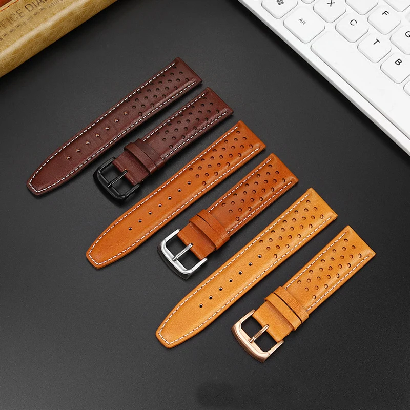 Genuine Leather Watch Strap for Citizen Future Force Series CA4503 CA4500 CA4505 Waterproof Sweat-Proof Watchband 22mm Wristband