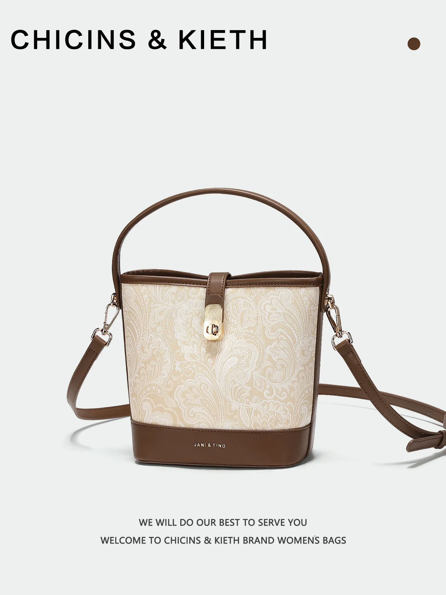 Elegant and Versatile Handheld Bucket Bag with Beautiful Embroidery and Premium Leather 2026 Women's Chinese Style Crossbody Bag