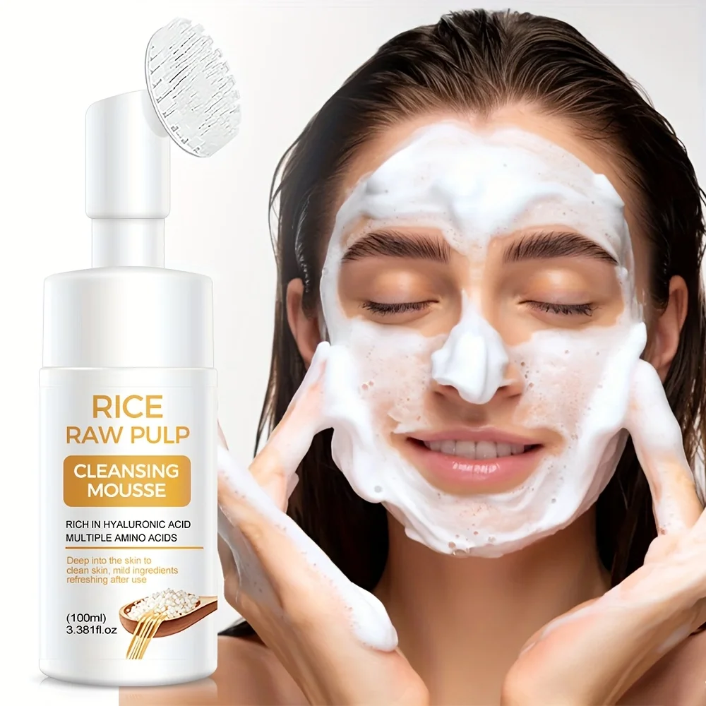 

Очищающий мусс из рисовой сырой целлюлозы. Очищающий умывальник для лица — глубокое очищение пор, контроль жирности и укрепление барьера кожи.