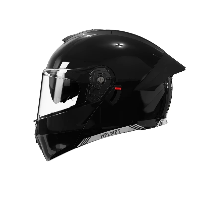 

High quality adult moto black flip up full face motorcycle helmets with double visors