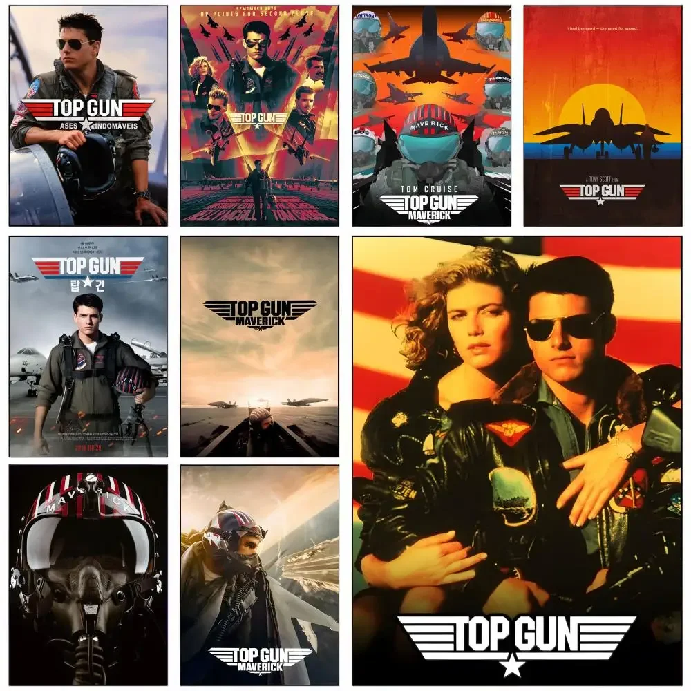 Top Gun Maverick Modern Movie Poster Self-adhesive Art Waterproof Paper Sticker Coffee House Wall Decor