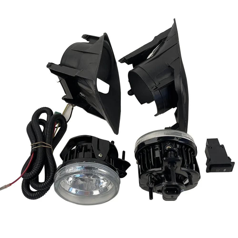 A Pair Car Front Fog Lamp For Isuzu D-Max with Wire group Light Frame Bracket Switch A Set Foglight