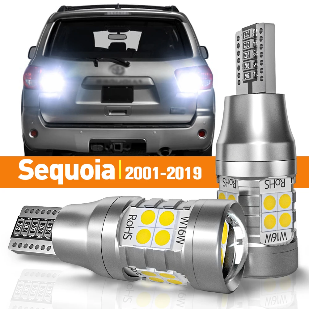 2 uds luz LED de marcha atrás para Toyota Sequoia 2001-2019 2009 2010 2011 2012 2013 2014 2015 2016 2017 2018 accesorios lámpara Canbus