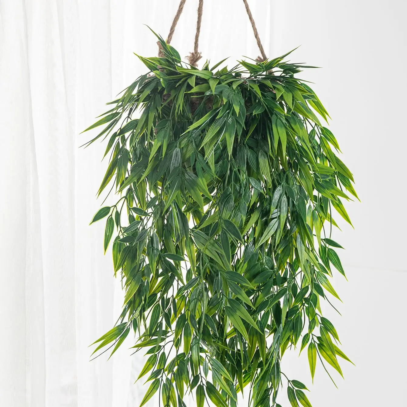 

Artificial Plant Plastic Hot Sale Willow Leaf Wedding Home Room Outdoor Decor Garden Arch Wreath Festival DIY High Quality Gifts