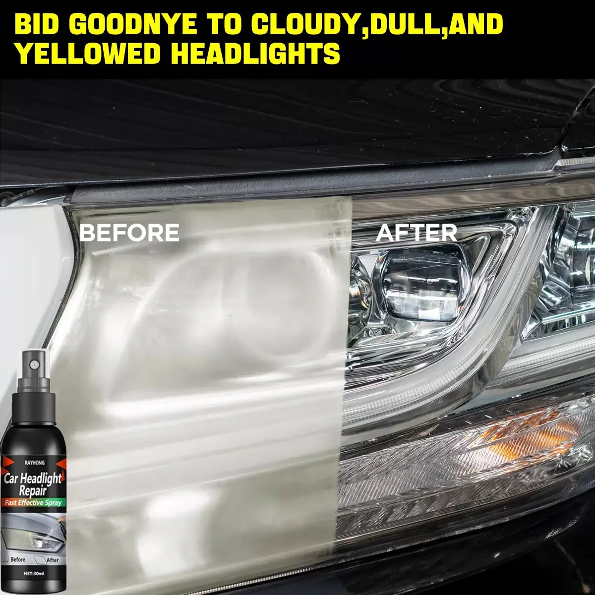 مجموعات تلميع استعادة المصابيح الأمامية للسيارة، معجون تنظيف لإصلاح مزيل الخدوش للمصابيح الأمامية #1