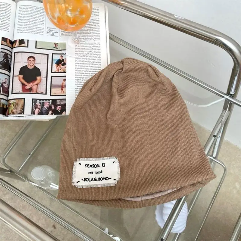 Solid Color Hipster Fashion Hats Plush Warm Cap Ear for Protection All-match Bea