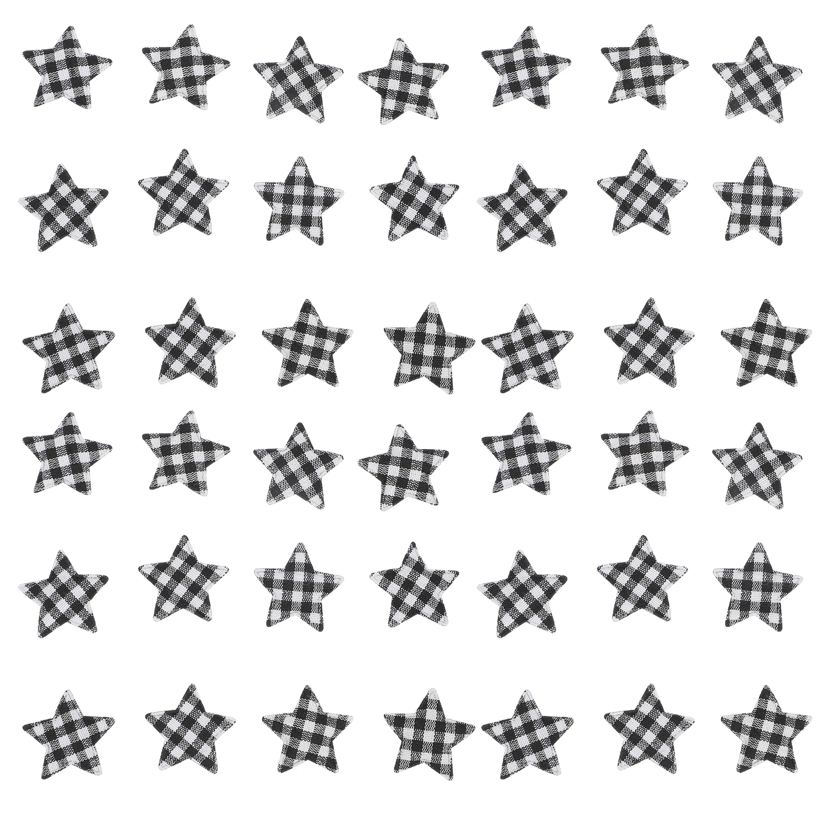 

100pcs Christmas Star Ornament Polyester Lattice Cloth Decoration DIY Handcraft Material Party Home Decor Bulk