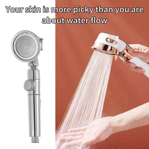 

High Pressure Pressurized Shower Head Water Saving Perforated Free Bracket Hose Adjustable Bathroom Accessories Shower Set