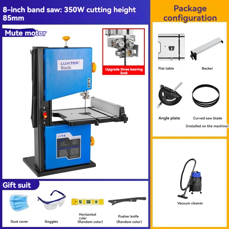 Woodworking Band Saw Machine 8 Inch 9 Inch Wire Saw Vertical Saw 220V Table Saw 85/89MM