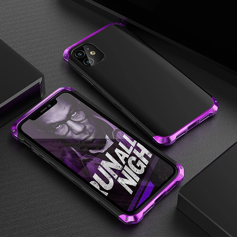Luxury Shockproof Element Metal Cases For Iphone 13 12 11 Pro Xs Max X Xr Hard Aluminium Alloy Hybrid Plastic Back Cover case