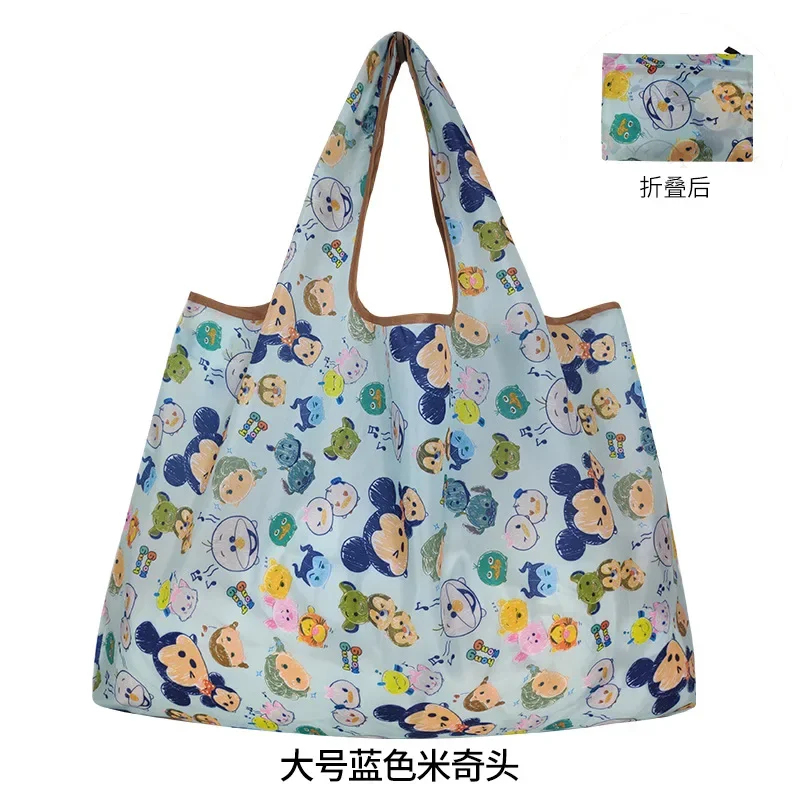 Disney Women\'s Tote Bags Mickey Mouse Donald Duck Cartoon Waterproof Shopping Bag Foldable Portable Storage Bags Girls Handbags