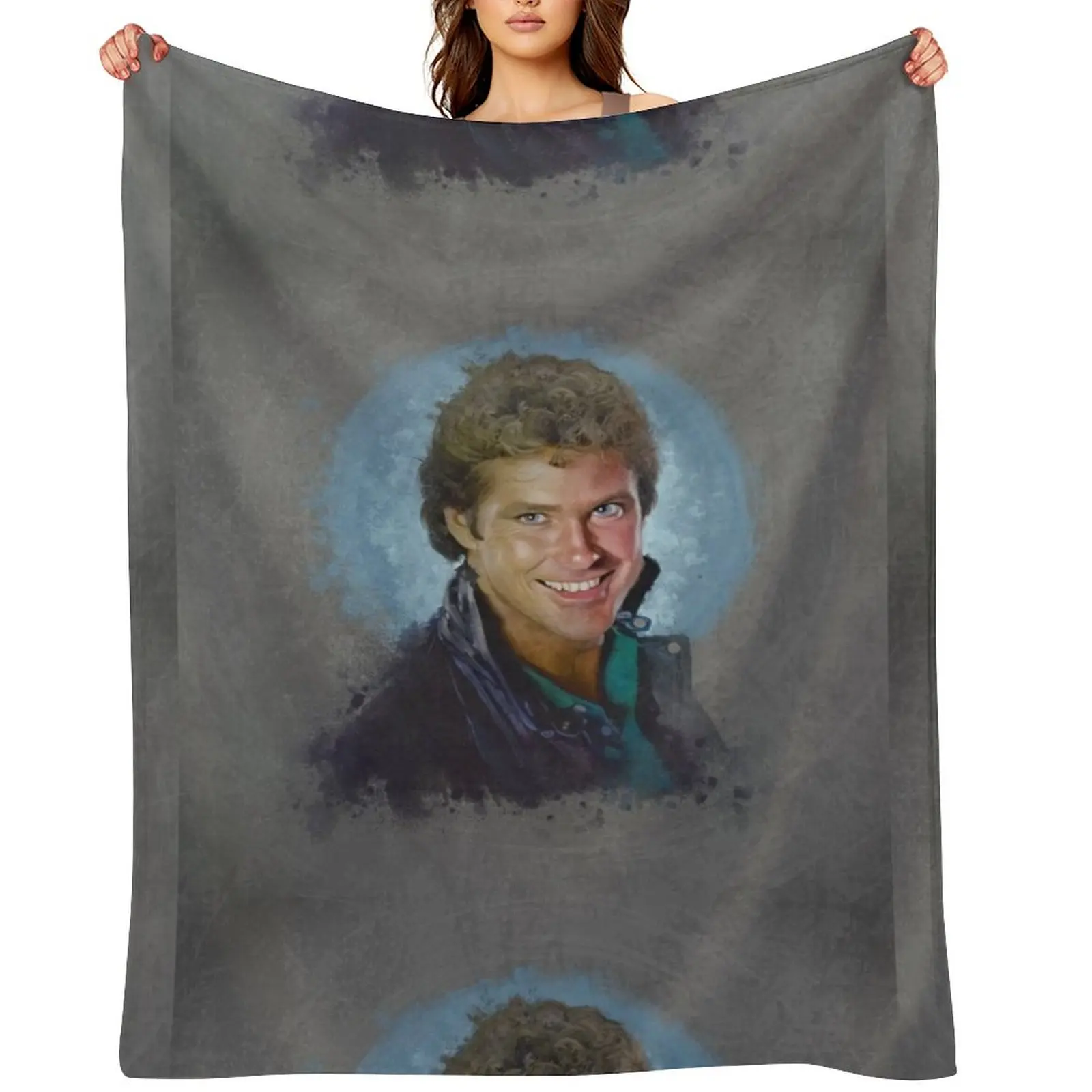 

David Hasselhoff Throw Blanket For Sofa Thin Hair Plaid Sofa Quilt Blankets