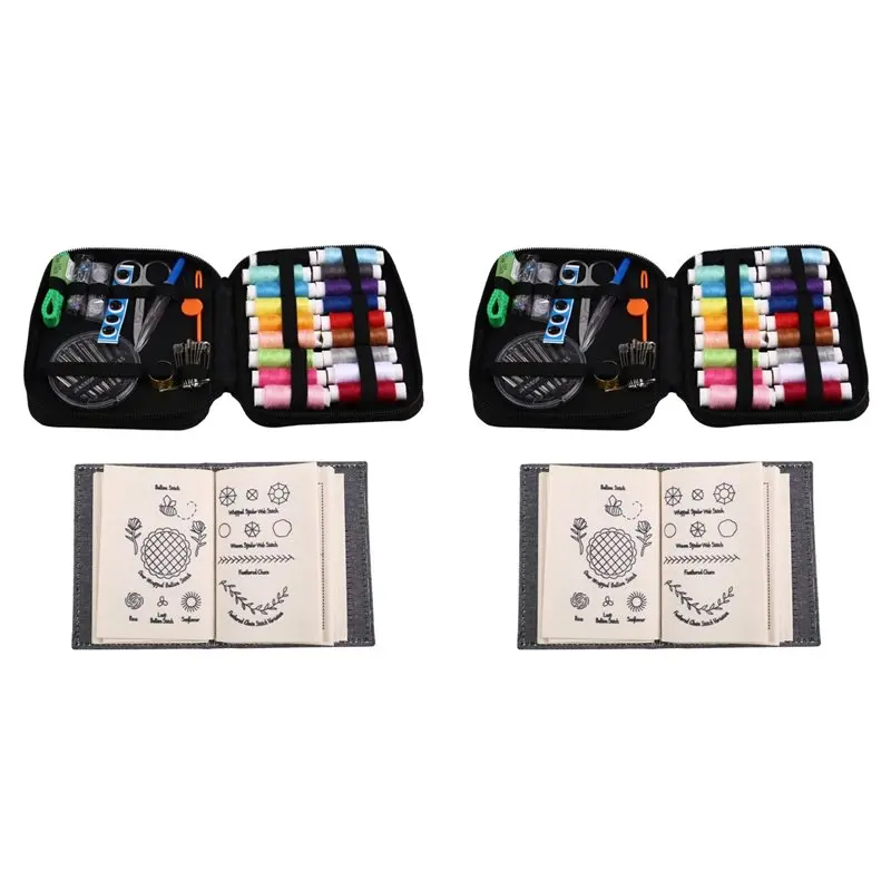 

Набор для вышивания 2025 Trend 2X DIY: книга-раскладушка с инструментами, фетровая книга для вышивания с иглой и нитками, шаблоны для шитья B