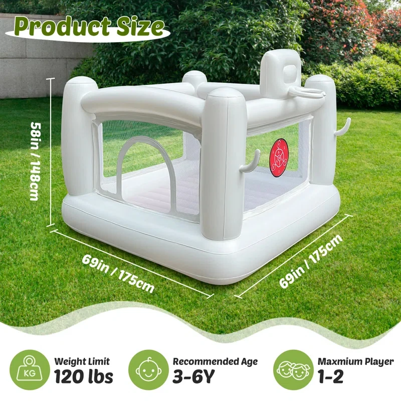 Minitrampolín inflable de PVC para niños pequeños, casa hinchable pequeña para interiores, castillos de salto, cumpleaños